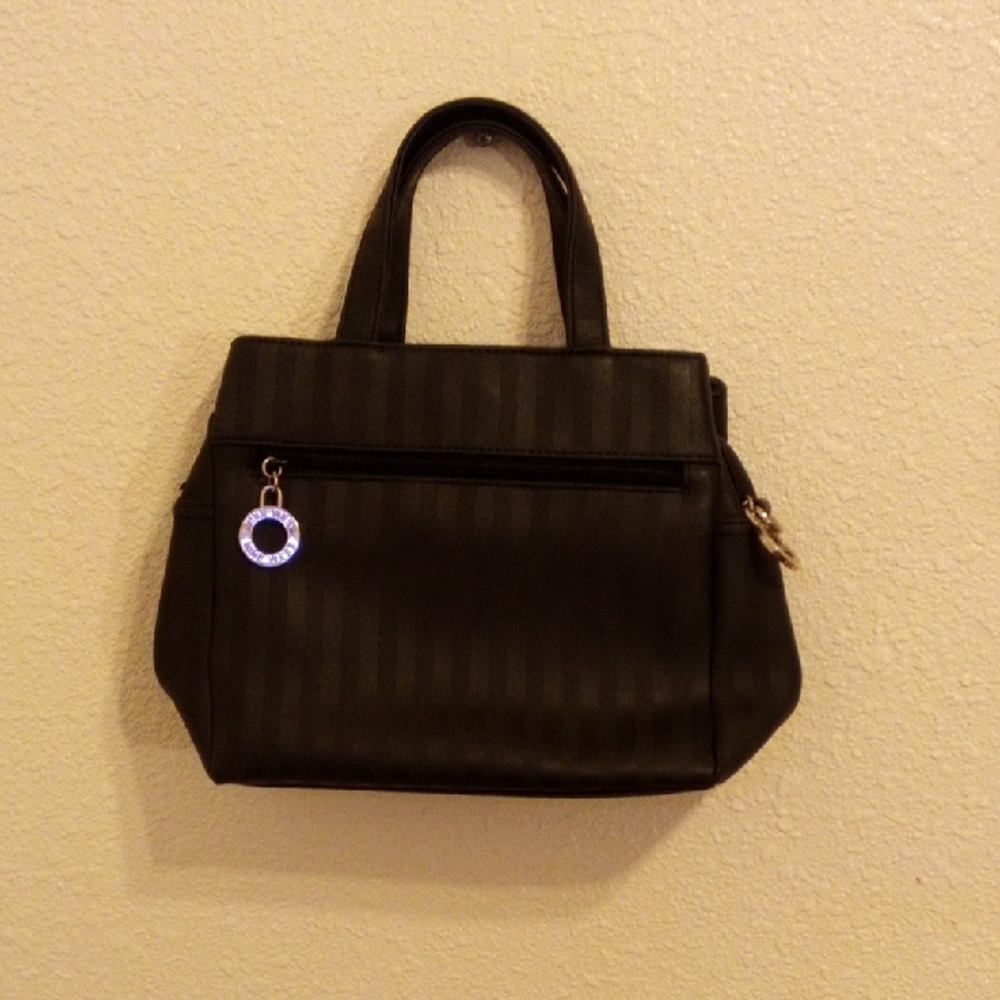 Nine West Black Satchel with Charm